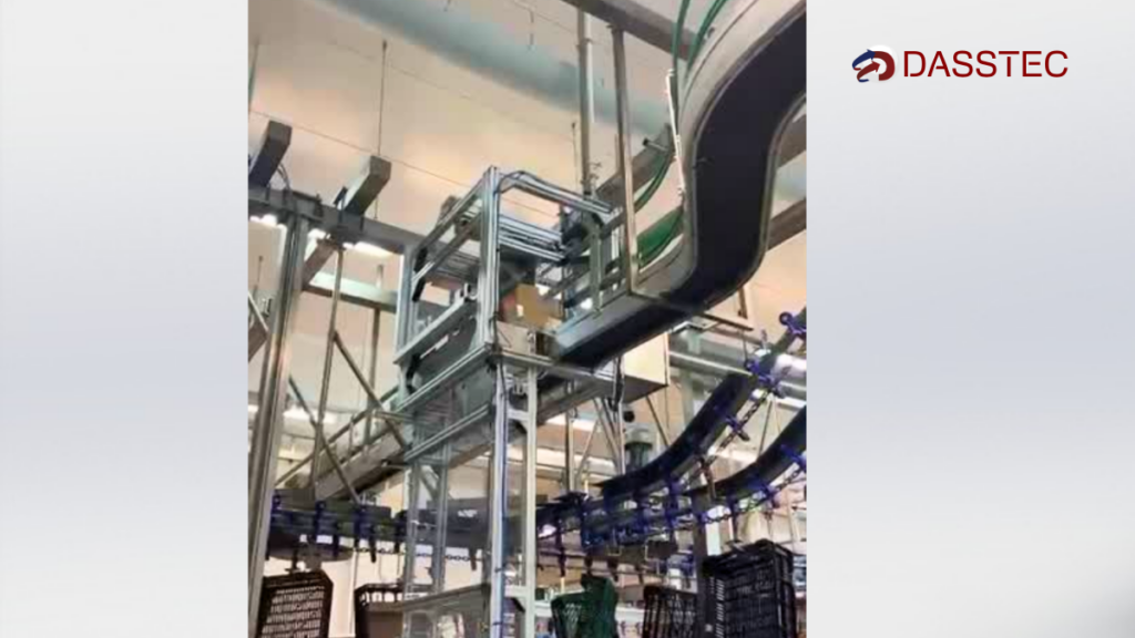 Sistem de transport și acumulare cutii de carton către zona de ambalare, conveioare si sortere Dasstec