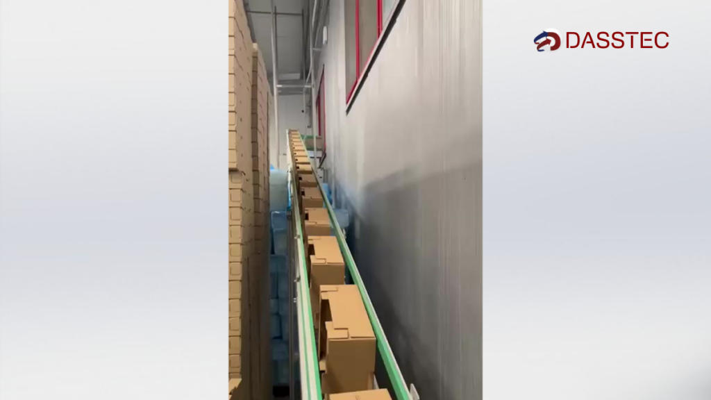Sistem de transport și acumulare cutii de carton către zona de ambalare by Dasstec