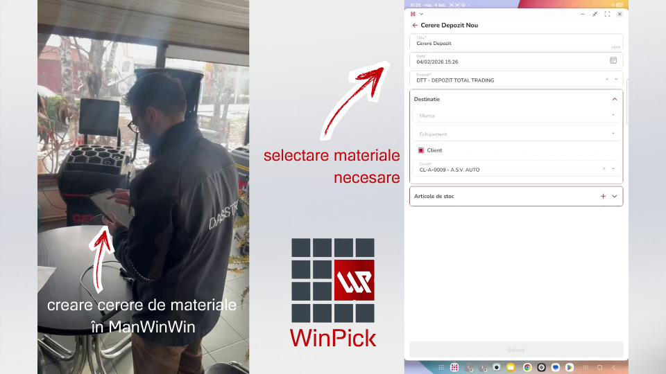 WinPick Dasstec ADD-ON pentru MWW CMMS_selectare piese automatizare