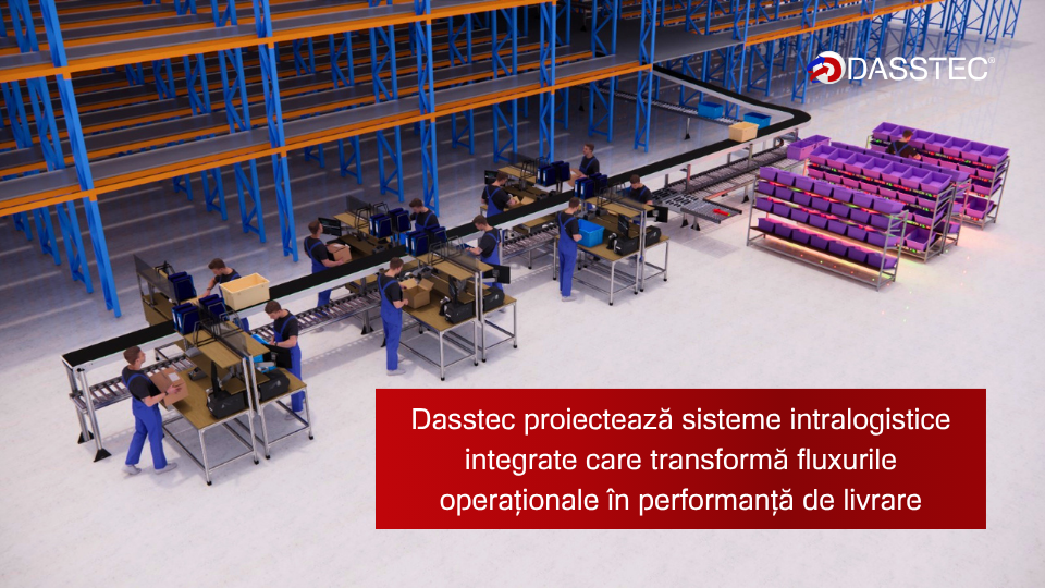 Dasstec proiectează sisteme intralogistice integrate care transformă fluxurile operaționale în performanță de livrare